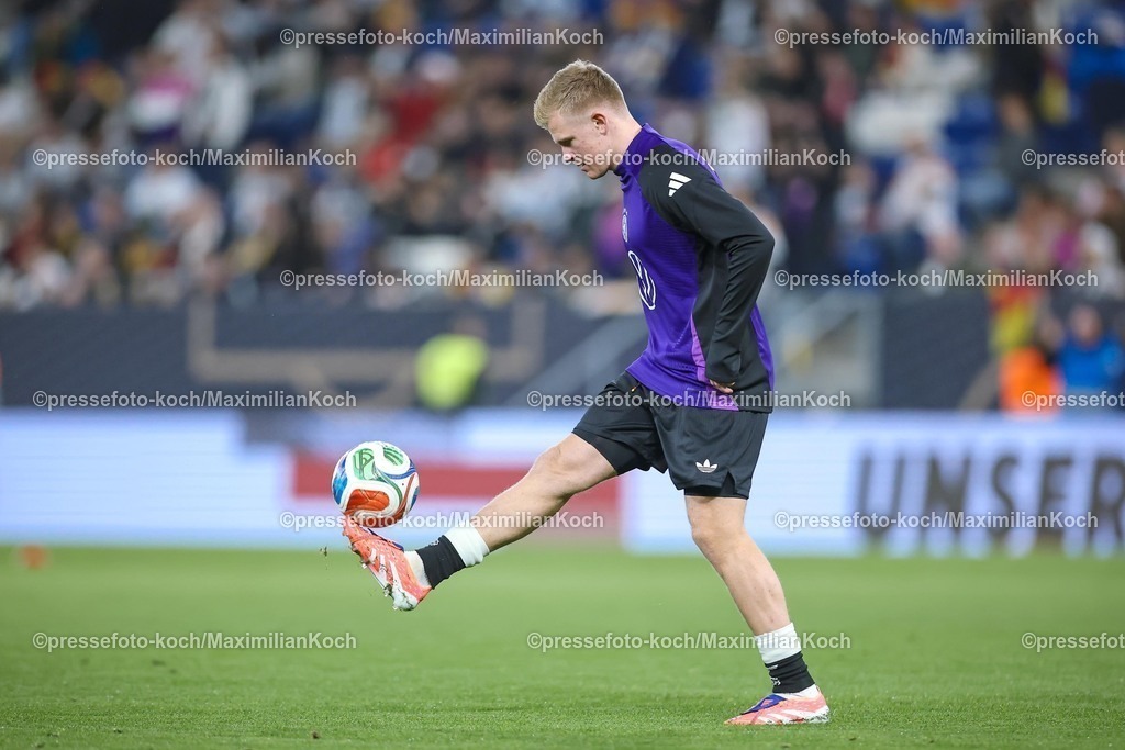 DFB10102502029 | 10.10.2025, Fußball, Länderspiel, Deutschland - Luxemburg, UEFA WM-Qualifikation, 2025/2026, Gruppe A, PreZero Arena in Sinsheim: Jonathan Burkhardt (GER #19) DFB regulations prohibit any use of photographs as image sequences and or quasi-video.