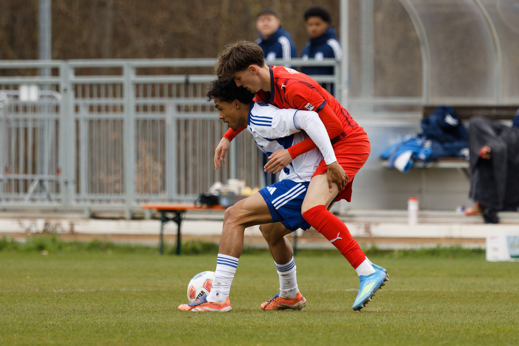 20260412-FCHS04_140 | 1.FC Heidenheim 1846 vs. FC Schalke 04, Fußball, U19, A-Junioren, NWL, U19-DFB-Nachwusliga, 2025/2026, 8. Spieltag, 12.04.2026 in Heidenheim, Walter-Birkhold-Jugendstadion (Foto: Michael Bulling) - Realisiert mit Pictrs.com