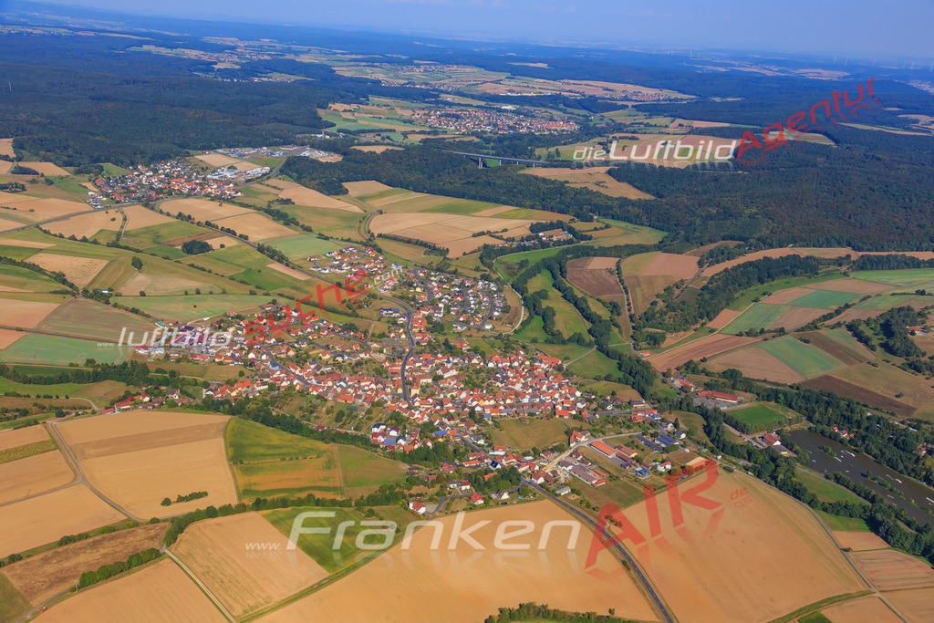 Luftbild von Thulba  - Luftaufnahme wurde 2016 von https://frankenair.de mittels Flugzeug (keine Drohne) erstellt - die Geschenkidee