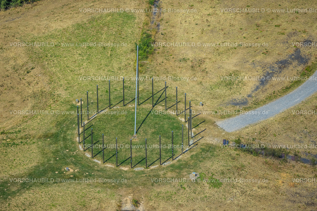 Castrop-Rauxel220707057 | Luftbild, Sonnenuhr Schweriner Halde, Rauxel, Castrop-Rauxel, Ruhrgebiet, Nordrhein-Westfalen, Deutschland
