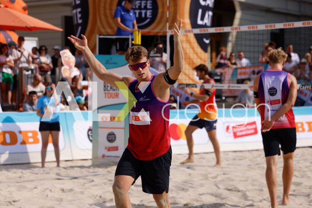Obi BeachTour 2026 - Basel | BASEL, SWITZERLAND - JULY 19: FLORIAN BREER (SUI) during the Obi BeachTour 2026 match between DILLIER / FLÜCKIGER (SUI) and BREER / KÄLIN (SUI) at Barfüsserplatz on July 19, 2026 in Basel, Switzerland. - Realisiert mit Pictrs.com