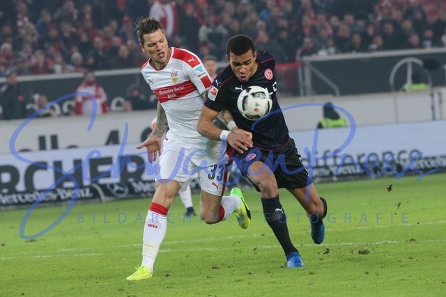 060217Ho585 | Daniel Gincek (VfB Stuttgart), Kevn Akpoguma (Fortuna Duesseldorf)
 / 2. BL; VfB Stuttgart vs Fortuna Duesseldorf, Germany, Merceds-Benz-Arena, Stuttgart, 20170206