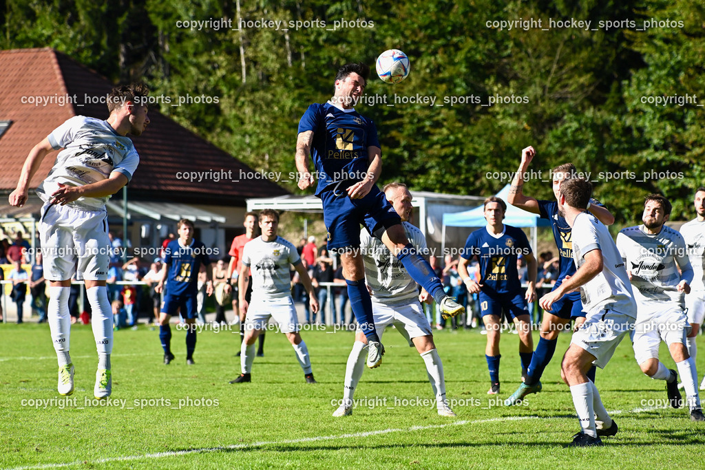 ATUS Velden vs. ASKÖ Köttmannsdorf 7.10.2023 | #9 Ishak Osmanovic ATUS Velden, #5 Roland Putsche ATUS Velden, #11 Aner Mandzic Köttmannsdorf, #17 Stephan Borovnik (K) Köttmannsdorf, #8 Fabian Kopeinig ATUS Velden, #3 Fabian Janschitz Köttmannsdorf, ATUS Velden vs. ASKÖ Köttmannsdorf 7.10.2023, ATUS Velden vs. ASKÖ Köttmannsdorf am 07.10.2023 in Velden (Wald Arena Velden), Austria, (Photo by Bernd Stefan)