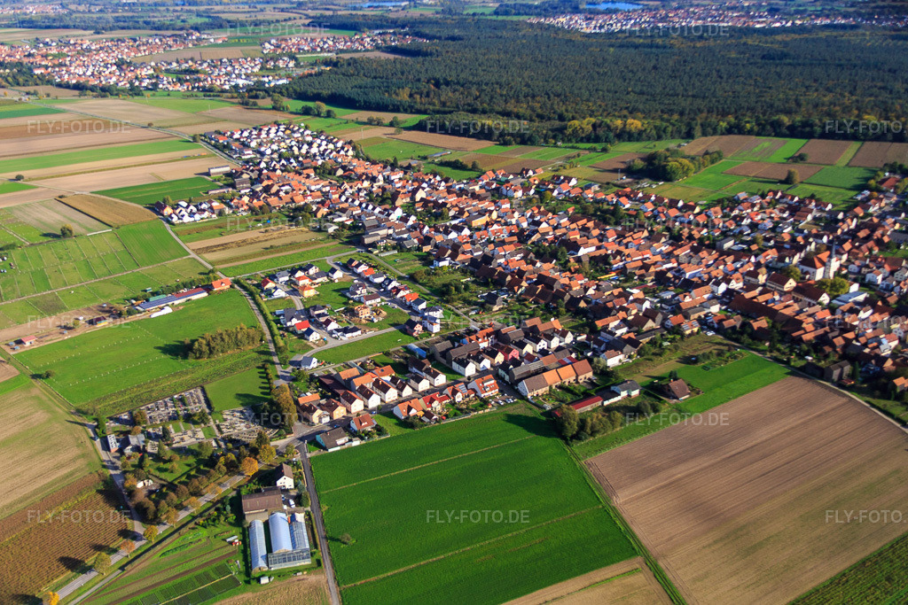 Luftbild: Lindenstr in Hatzenbühl im Bundesland Rheinland-Pfalz in Deutschland. Foto: IMG_074563.jpg vom 14.10.2014 durch Werner Riehm/FLY-FOTO.de