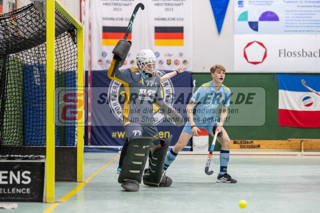 SFE_20230305_0031 | Deutsche Meisterschaft Männliche U16 Halle 2023 am 05.03.2023 in Köln (KTHC Stadion Rot-Weiss Köln Tennis and Hockey Club), Photo: Stephan Fehrmann 2022 (Sports-Gallery)
