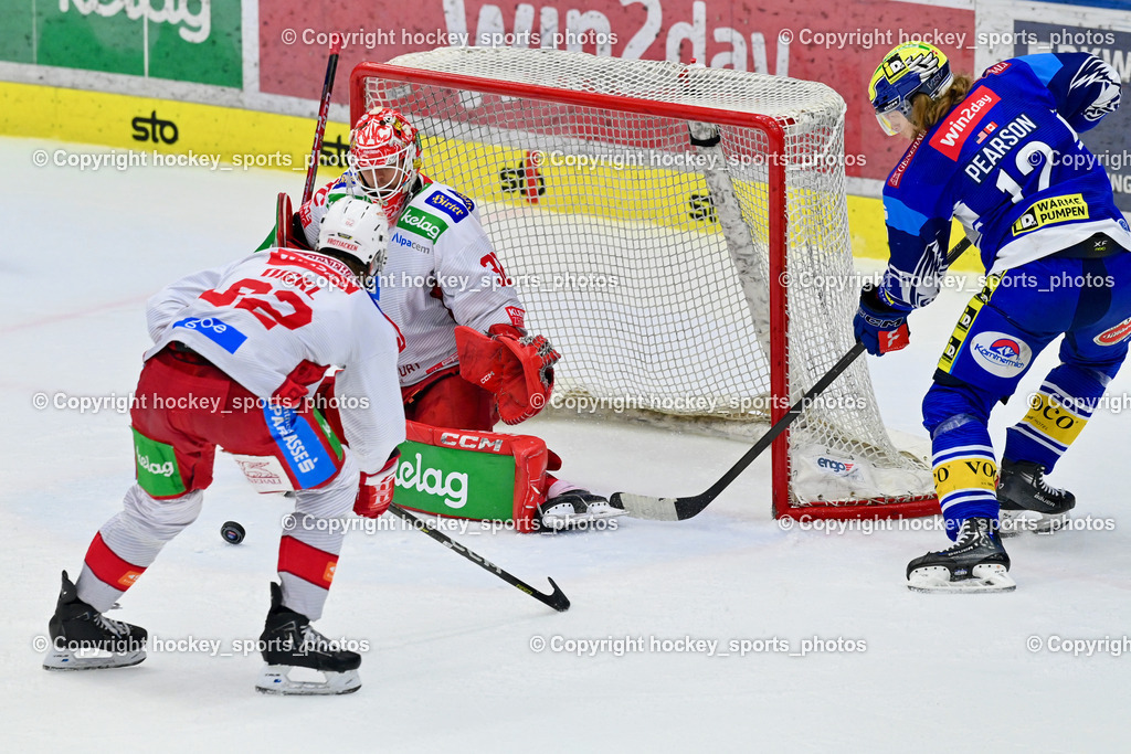 EC IDM WÄRMEPUMPEN VSV vs. EC KAC | #12 Pearson Chase EC VSV, #32 Dahm Sebastian EC KAC, #82 Nickl Thimo EC KAC, EC IDM WÄRMEPUMPEN VSV vs. EC KAC, EC IDM WÄRMEPUMPEN VSV vs. EC KAC am 02.02.2025 in Villach (Stadthalle Villach), Austria, (Photo by Bernd Stefan)