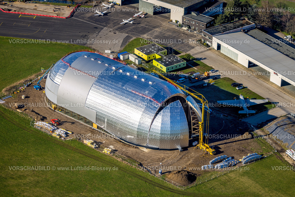 Muelheim230200959 | Luftbild, Flughafen Essen/Mülheim, Luftschiffhalle, Zeppelinhalle,  Holthausen - Südost, Mülheim an der Ruhr, Ruhrgebiet, Nordrhein-Westfalen, Deutschland