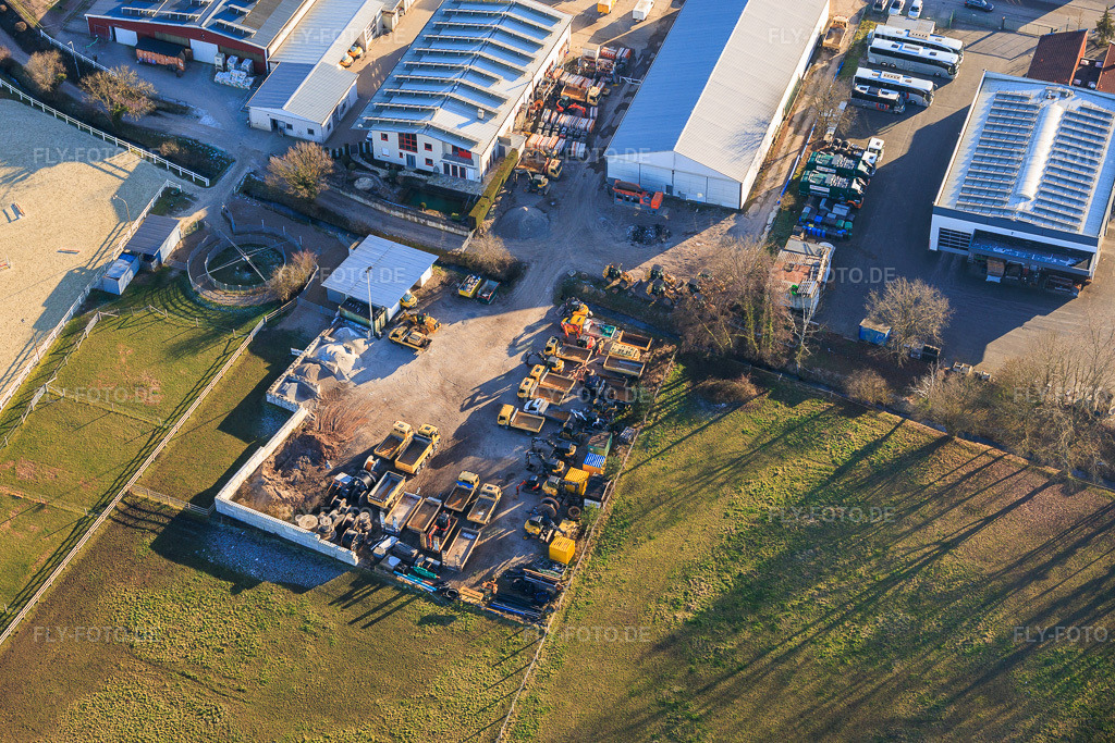 Luftbild: REGAB GmbH Tiefbau in Wörth am Rhein im Bundesland Rheinland-Pfalz in Deutschland. Foto: IMG_152556.jpg vom 31.12.2025 durch Werner Riehm/FLY-FOTO.deRegab GmbH | Kommunaler Tiefbau in der Südpfalz