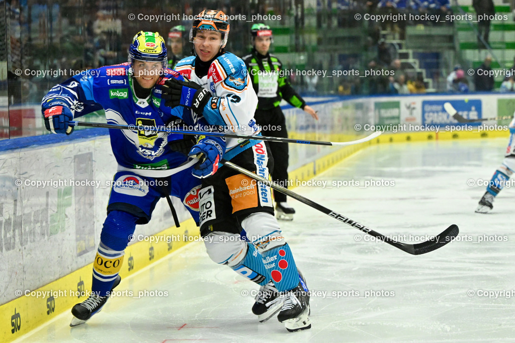 EC IDM Wärmepumpen VSV vs. STEINBACH BLACK WINGS LINZ  | #26 VAN NES Guus EC VSV, #13 Kragl Gerd BLACK WINGS LINZ, EC IDM Wärmepumpen VSV vs. STEINBACH BLACK WINGS LINZ , EC IDM Wärmepumpen VSV vs. STEINBACH BLACK WINGS LINZ  am 28.01.2025 in Villach (Stadthalle Villach), Austria, (Photo by Bernd Stefan)