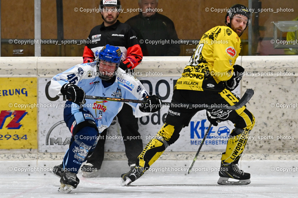 EC Spittal Hornets vs. ESC Steindorf 7.12.2022 | #46 Maurer Julian, #38 Zorec Marco