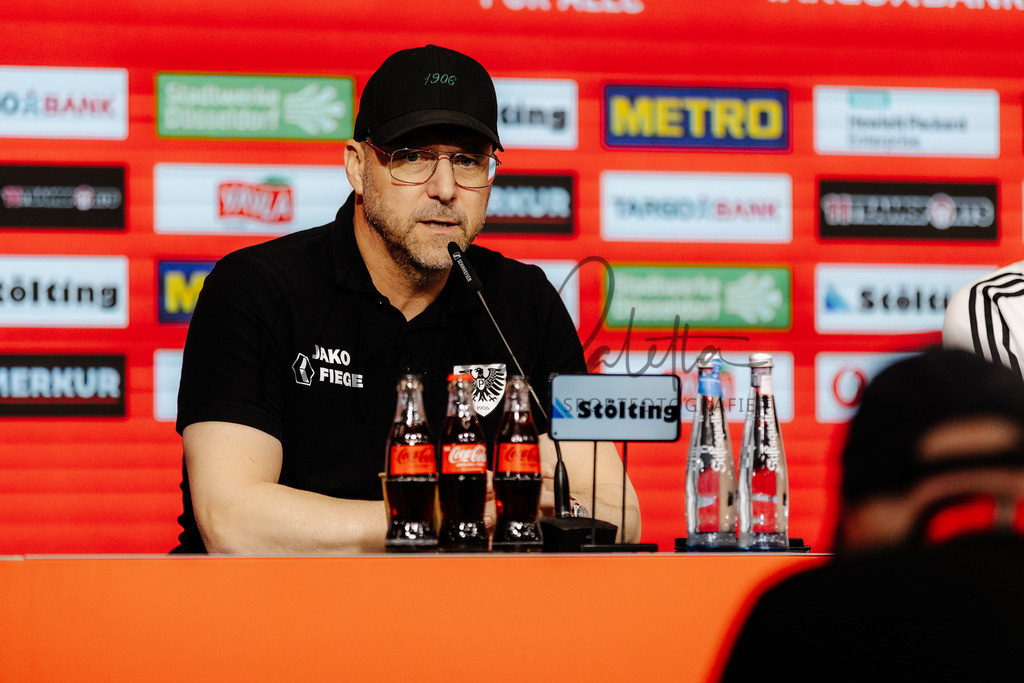 2. Bundesliga, Saison 2024/25, 28. Spieltag: Fortuna Düsseldorf - SC Preußen Münster | Düsseldorf, 05.04.2025: 2. Bundesliga, 28. Spieltag, Fortuna Düsseldorf gegen SC Preußen Münster in der Merkur Spiel-Arena in Düsseldorf. Foto: sportfotografie.ms | Markus Paletta - Realisiert mit Pictrs.com