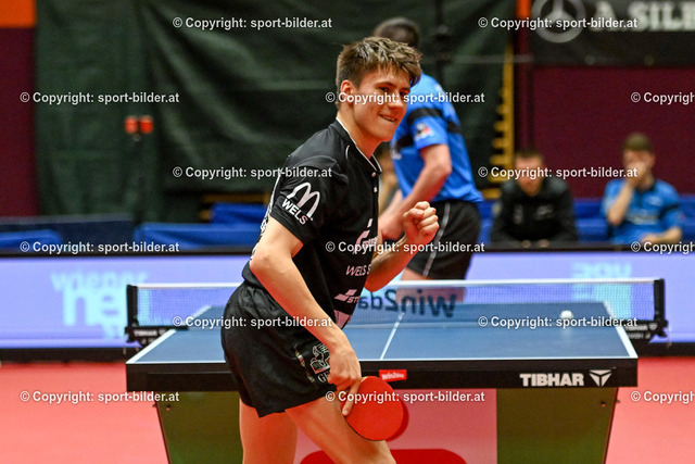 AUT, Tischtennis Bundesliga Finale 2023 Herren, SPG Wels vs TTC Wr. Neustadt | 16.05.2023, Wels, AUT, Tischtennis Bundesliga Finale 2023 Herren, SPG Wels vs TTC Wr. Neustadt, im Bild Andreas Levenko (Wels)


// Tabletennis Mens Finale 2023 National League between SPG Wels and TTC Wr. Neustadt in Wels, Austria on 2023/05/16