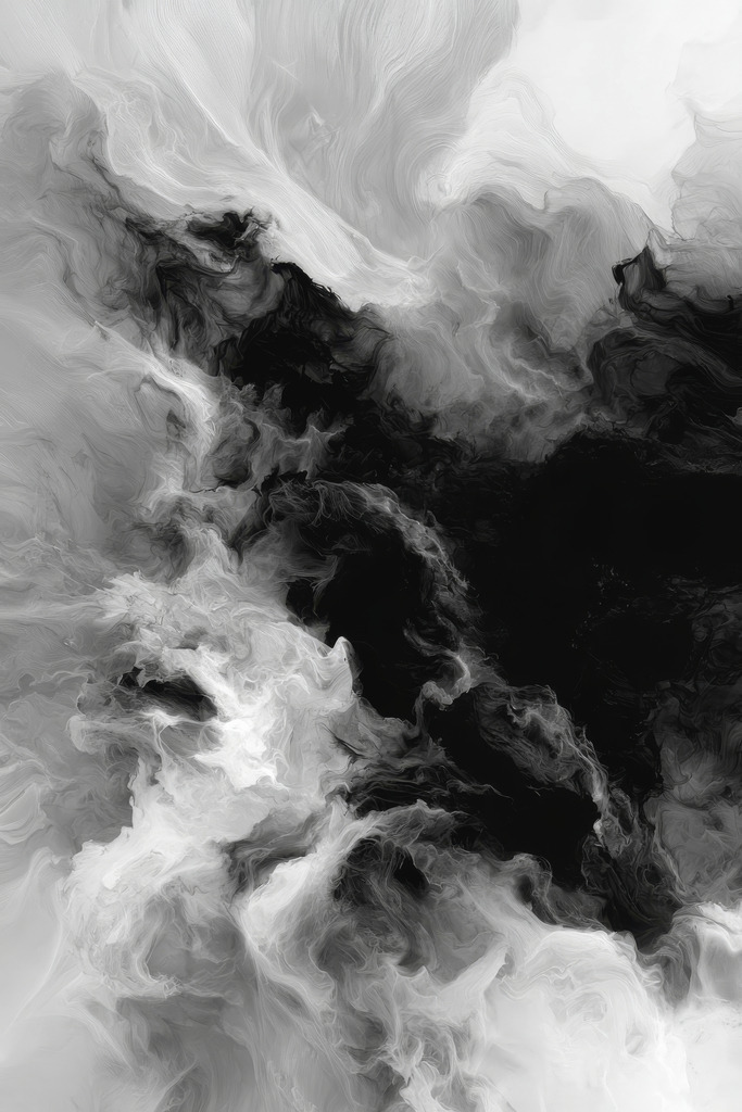 RFH100106 | Mit moderner KI‑generiertes schwarz-weiß Artwork, sorgfältig manuell für den Druck optimiert.