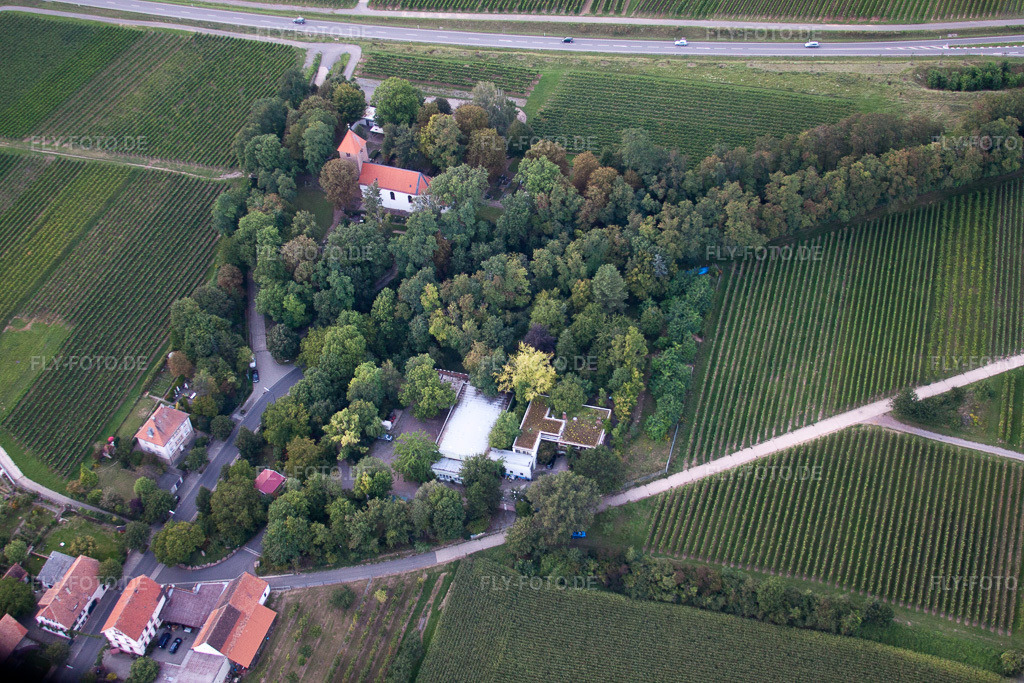 Luftbild: Firmengelände der SEKA Schutzbelüftung GmbH mit Hallen, Firmengebäuden und Produktionsstätten im Ortsteil Wollmesheim in Landau im Bundesland Rheinland-Pfalz in Deutschland. Foto: IMG_44102.jpg vom 17.08.2011 durch Werner Riehm/FLY-FOTO.deWWW.SCHUTZBELUEFTUNG.DE