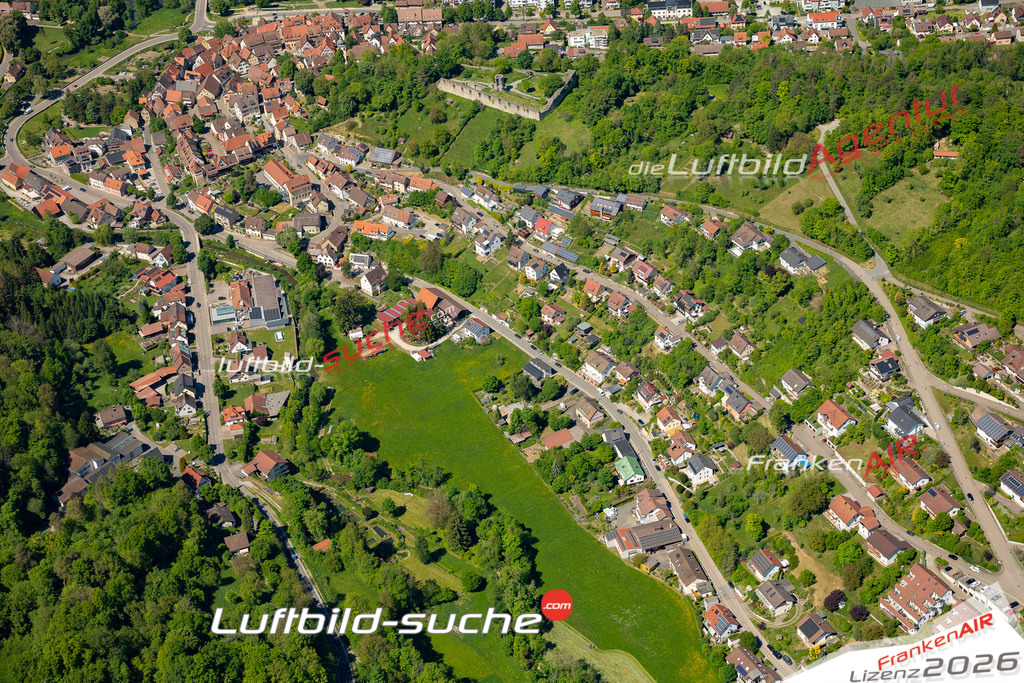 Schrägluftbild  Neu Wülfingen  Forchtenberg - Das Luftbild wurde 2025 vom UL-Flugzeug heraus erstellt ( keine Drohne ) - Hochauflösende Luftaufnahme -Nicht vergleichbar mit Google Maps oder Satelittenbilder- Die Geschenkidee !Mit Lizenz und Bildrechte bestellbar