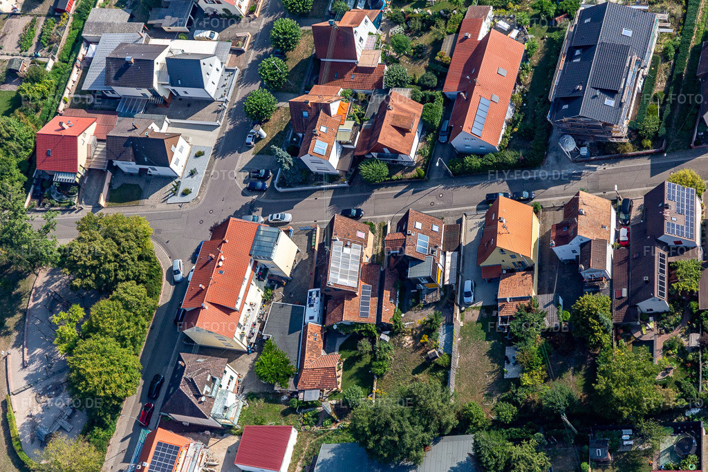 Luftbild: Siedlung in Kandel im Bundesland Rheinland-Pfalz in Deutschland. Foto: IMG_117351.jpg vom 25.08.2019 durch Werner Riehm/FLY-FOTO.de