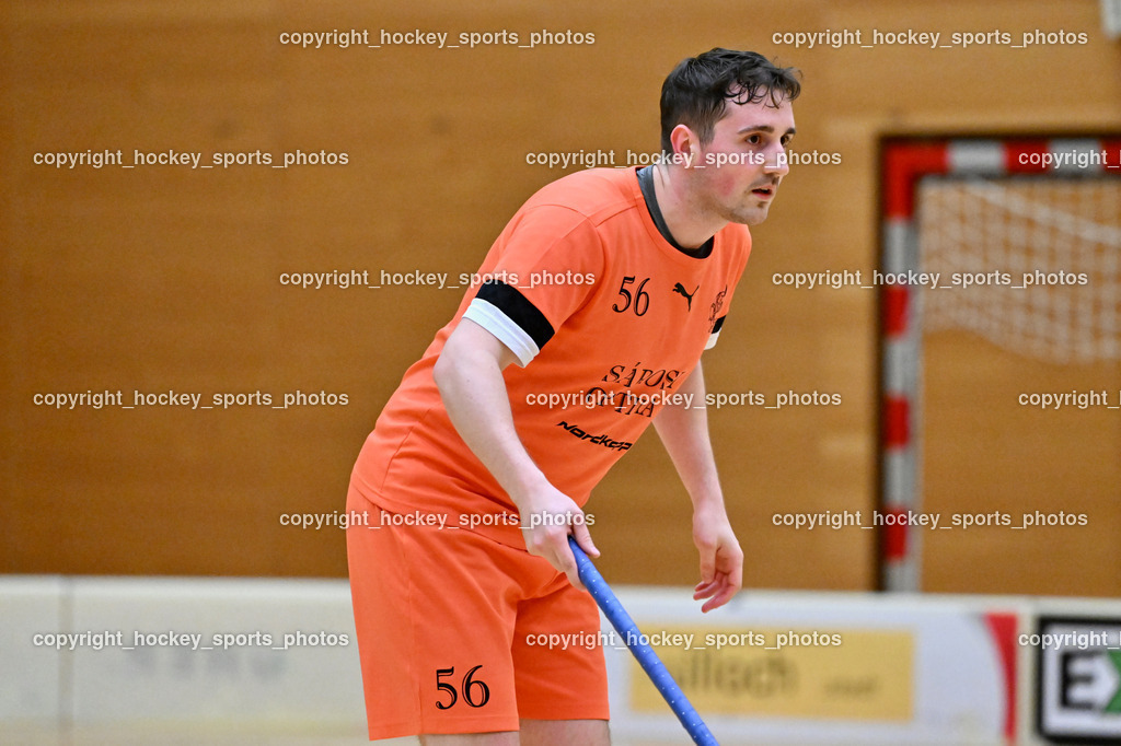 VSV Unihockey vs. SZPK Floorball | #56 Áron Viczena SZPK SÁROSI OPTIKA KOMÁROM, VSV Unihockey vs. SZPK Floorball, VSV Unihockey vs. SZPK Floorball am 23.11.2024 in Villach (Ballspielhalle St. Martin), Austria, (Photo by Bernd Stefan)