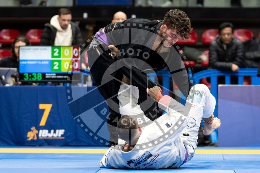 20240123PBB00066 | Fighters compete during the second day of the IBJJF European Championship in Paris, France, on January 23, 2024.
