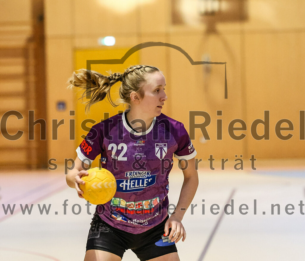 2024-02-24_036_SpVgg_Altenerding_gegen_SSG_Metten_Frauen | Erding, Deutschland, 24.02.2024:
Handball, Bezirksoberliga Frauen Altbayern 2023 / 2024, 15. Spieltag, SpVgg Altenerding gegen SSG Metten, Endergebnis: 32:28

Johanna Bauschmid (SpVgg Altenerding, #22)

Foto: Christian Riedel / fotografie-riedel.net