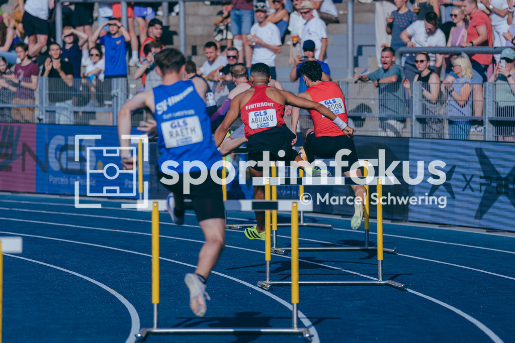 Deutsche Meisterschaften der Frauen und Männer 2026 | Joshua Abuaku, Eintracht Frankfurt e.V., 400 Meter Hürden, Halbfinale, Deutsche Meisterschaften der Frauen und Männer 2026, Lohrheidestadion Bochum-Wattenscheid, 25.07.2026. Foto: Marcel Schwering / sportimfokus - Realisiert mit Pictrs.com