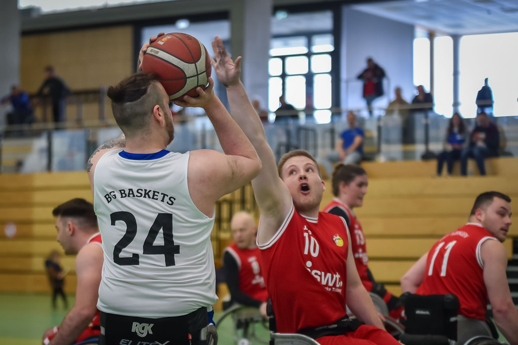 2024-03-17-0527 | #, RSKV Tübingen vs. BG Baskets Hamburg, Rollstuhlbasketball 2. Bundesliga, Saison 2023/24, 17.03.2024
Foto: Ralph Kunze - Realisiert mit Pictrs.com