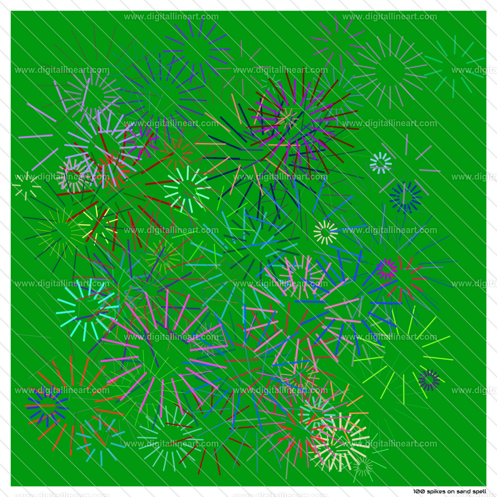 100-spikes-sand-spell | digitallineart - Realisiert mit Pictrs.com