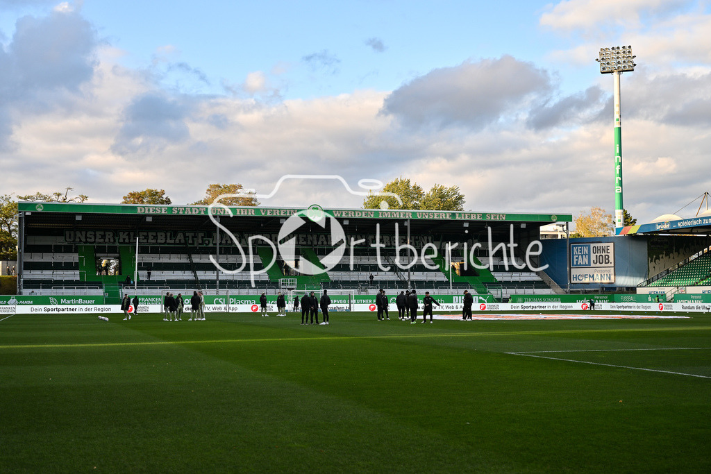 SpVgg Greuther Fürth - Karlsruher SC | FUERTH, GERMANY - OCTOBER 24: the Stadium before the 2. bundesliga match between SpVgg Greuther Fuerth vs. Karlsruher SC on matchday 10 at Sportpark Ronhof Thomas Sommer on October 24, 2025 in Fuerth, Germany