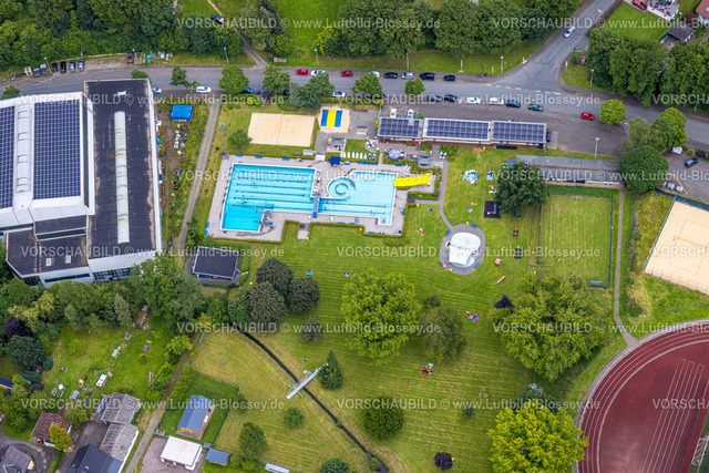 BadLaasphe240709447 | Luftbild, Wabachbad, Freibad und Liegewiese, Kinderbecken, Bad Laasphe, Wittgensteiner Land, Nordrhein-Westfalen, Deutschland