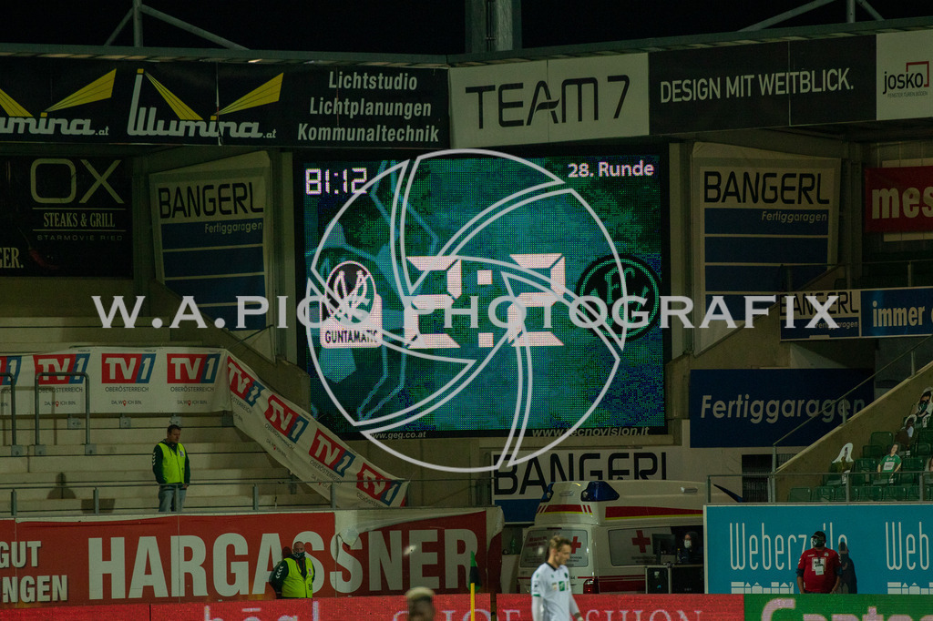 SV Ried vs Fc Wacker Innsbruck | RIED,AUSTRIA,17.JUL.20 - SOCCER - HPYBET 2. Liga, SV Ried vs FC Wacker Innsbruck. Image shows minute 81.
Photo: SMP/Andreas Willdoner