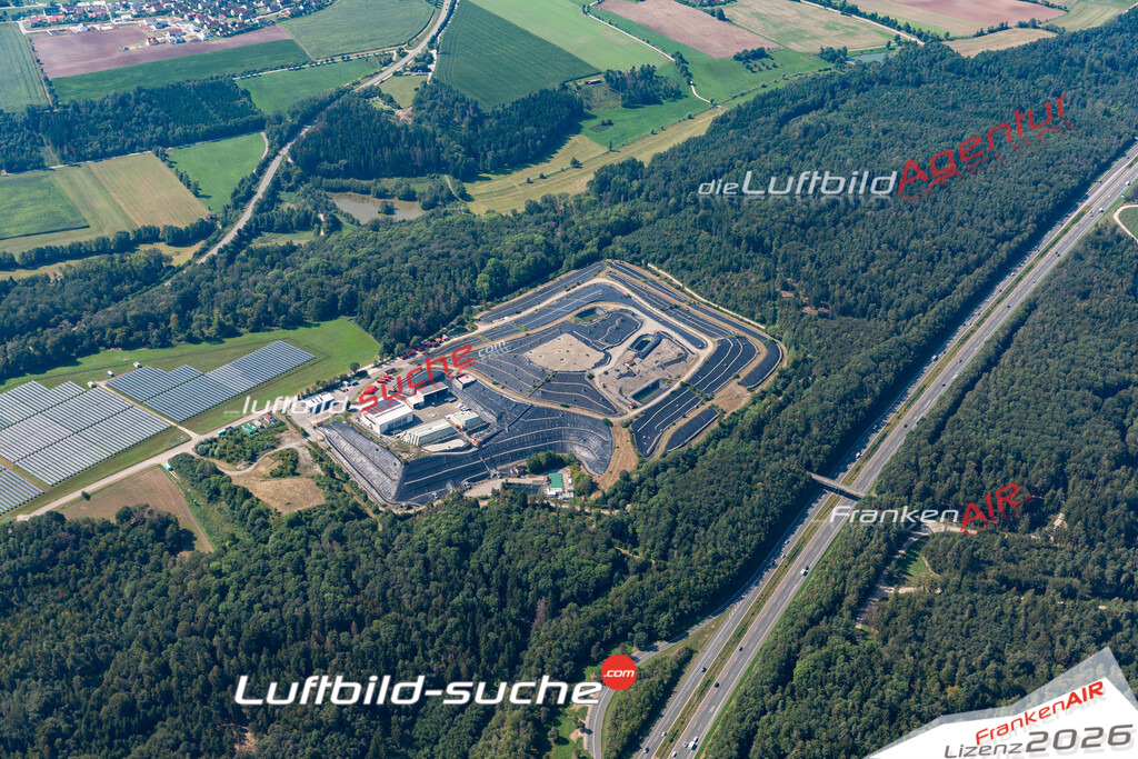 aktuelles Luftbild von Deponie  Weinberg - Luftaufnahme wurde 2019 von https://frankenair.de mittels Flugzeug (keine Drohne) erstellt.