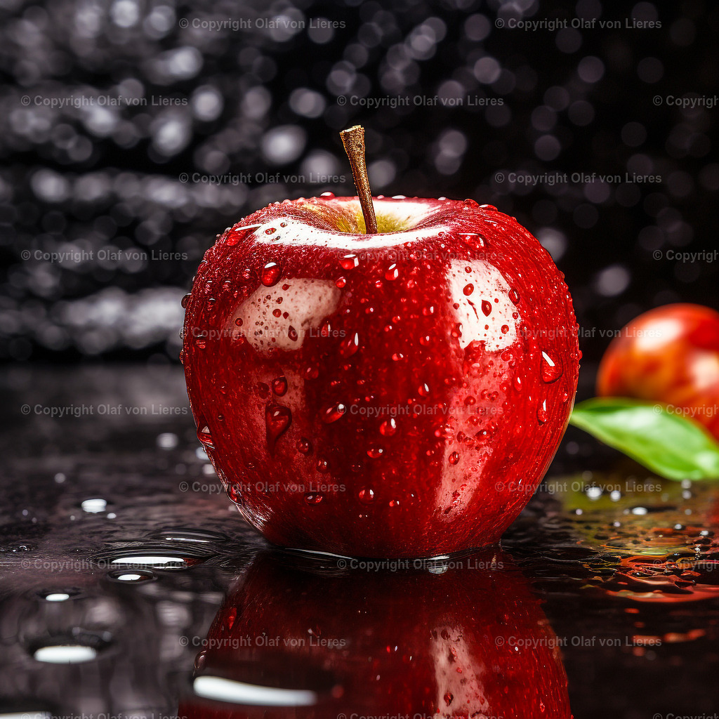 apfel tropfen | Fotostudio von Lieres Wedemark - hier können Sie von uns erstellte Wandbilder direkt bestellen. Das Angebot wird laufend erweitert.