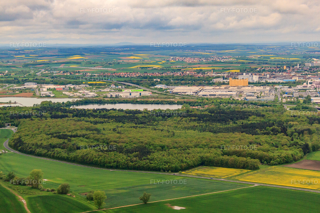 Luftbild: Spitalholz bei Gochsheim in Schweinfurt im Bundesland Bayern in Deutschland. Foto: IMG_57161.jpg vom 09.05.2013 durch Werner Riehm/FLY-FOTO.de