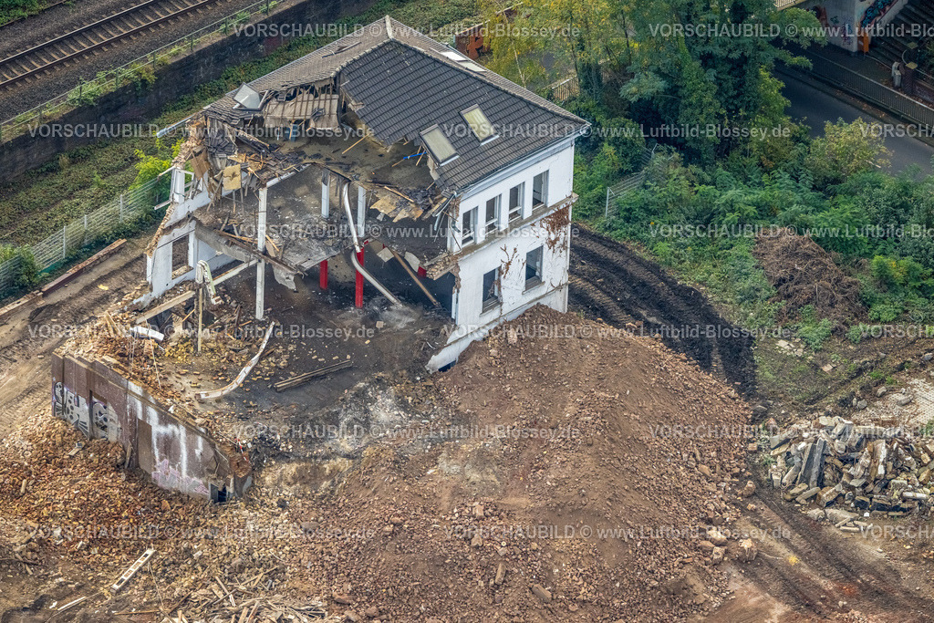 Herne241015662 | Luftbild, Baustelle und Abrissarbeiten für FunkenbergQuartier zwischen Baumstraße und Fabrikstraße, Baukau, Herne, Ruhrgebiet, Nordrhein-Westfalen, Deutschland