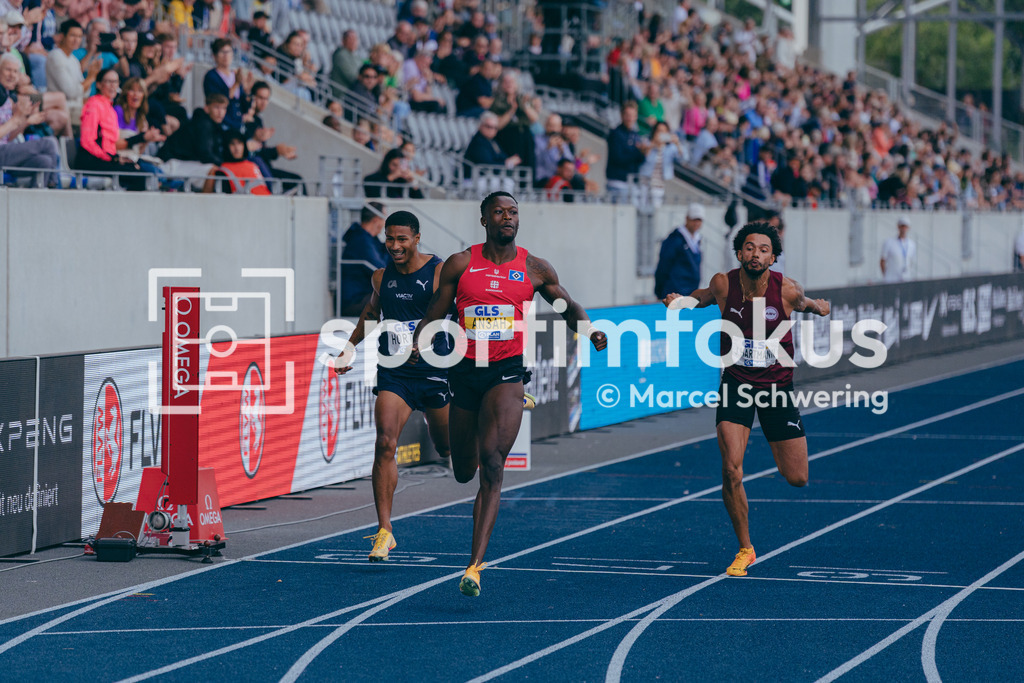 Deutsche Meisterschaften der Frauen und Männer 2026 | 200-Meter-Lauf, Finale, Deutsche Meisterschaften der Frauen und Männer 2026, Lohrheidestadion Bochum-Wattenscheid, 26.07.2026. Foto: Marcel Schwering / sportimfokus - Realisiert mit Pictrs.com