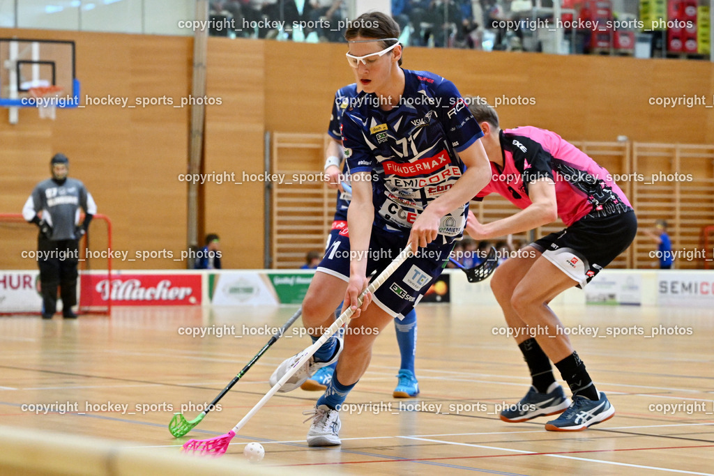 VSV Unihockey vs. Wiener Floorball Verein | #71 Leon Widnig VSV Unihockey, VSV Unihockey vs. Wiener Floorball Verein, VSV Unihockey vs. Wiener Floorball Verein am 18.05.2025 in Villach (Ballspielhalle St. Martin), Austria, (Photo by Bernd Stefan)