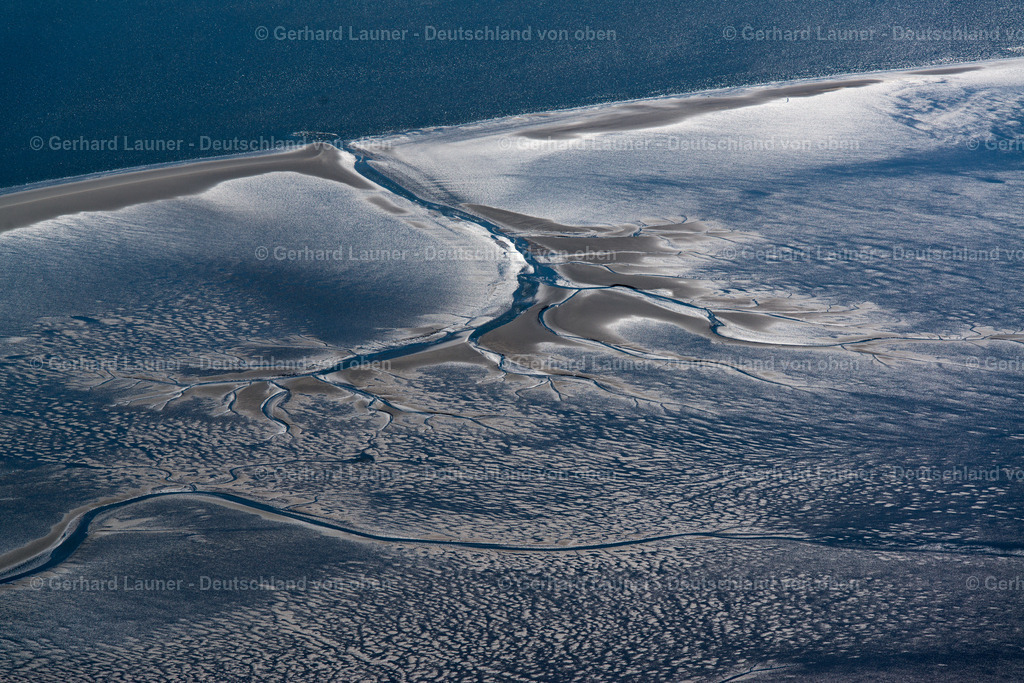 3800873 | Wattstrukturen im Nationalpark Hamburgisches Wattenmeer bei Neuwerk