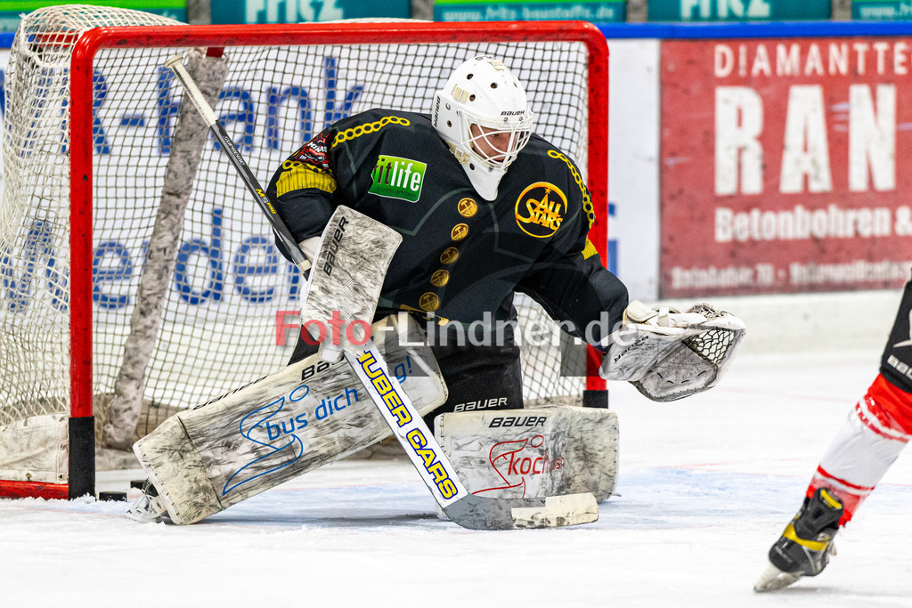 Spiel 5 Viertelfinale TSV Peißenberg Miners vs HC Landsberg Riverkings | Eishockey Bayernliga Playoffs 2023/2024, Spiel 5 Viertelfinale TSV Peißenberg Miners vs HC Landsberg Riverkings, 20240301,Maximilian FREYTAG (Miners Goali 30) in Aktion ,2024-03-01 in Peißenberg (Eisstadion)30 Maximilian FREYTAG (Miners Goali 30)Copyright: WolfgangxLindner foto-lindner.de