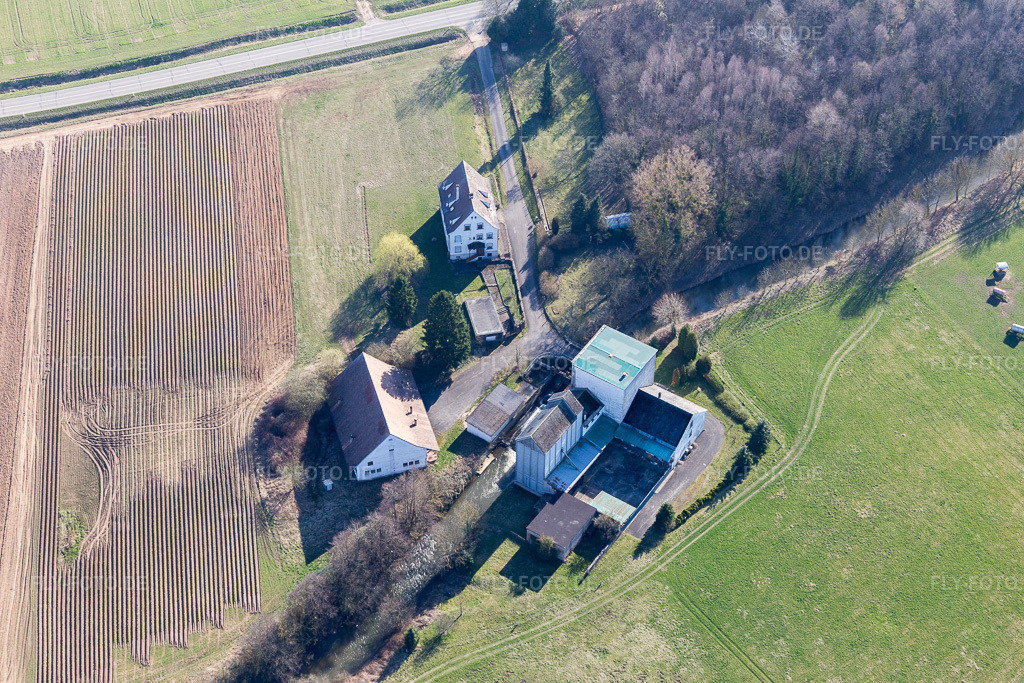 Luftbild: Ortsansicht in Mertzwiller im Bundesland Bas-Rhin in Frankreich. Foto: IMG_097485.jpg vom 16.03.2017 durch Werner Riehm/FLY-FOTO.de