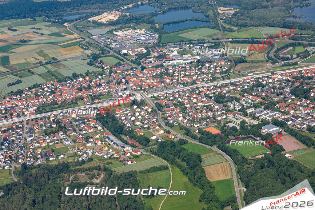 Das Luftbild der Stadt Breitengüßbach wurde 2019 vom Flugzeug heraus erstellt (keine Drohne) Aufnahmehöhe ca.400 Meter- hohe Auflösung- beste Druck-Qualität garantiert!
