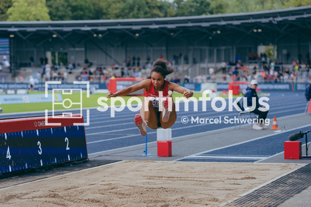 Deutsche Meisterschaften der Frauen und Männer 2026 | Tabea Christ, LG Brillux Münster, Weitsprung, Deutsche Meisterschaften der Frauen und Männer 2026, Lohrheidestadion Bochum-Wattenscheid, 26.07.2026. Foto: Marcel Schwering / sportimfokus - Realisiert mit Pictrs.com