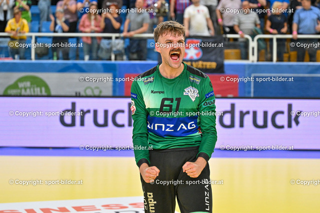AUT, HLA, HC Linz AG vs Fivers WAT Margareten | 21.05.2024, Sporthauptschule Linz-Kleinmuenchen, AUT, HLA, HC Linz AG vs Fivers WAT Margareten, im Bild Florian Kaiper (Linz)


// HLA, Handball Liga Austria Match between HC Linz AG vs Fivers WAT Margareten in Linz, Austria on 2024/05/21