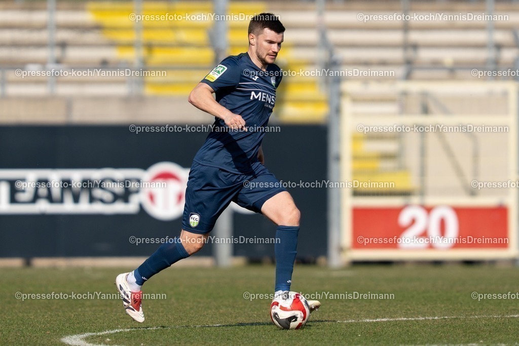 xYDR08032501045 | 08.03.2025, xydrx, Fußball, Fortuna Düsseldorf II (U23) - FC Gütersloh, Regionalliga West, Paul-Janes-Stadion: Bjoern Rother (FC Gütersloh #16)