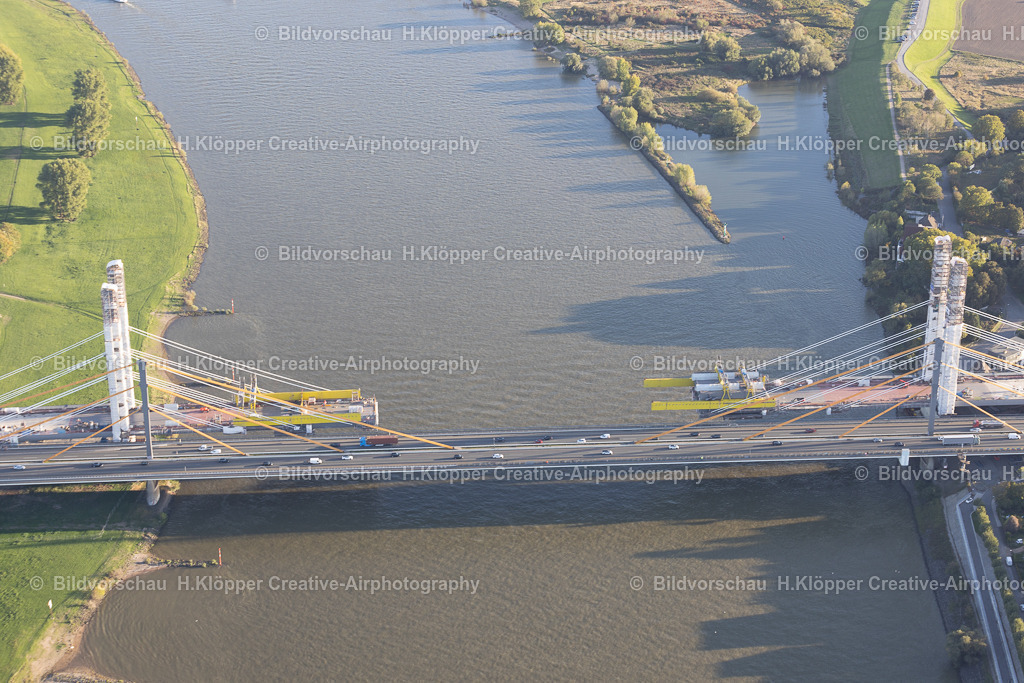 Luftbild-Duisburg 47198-Rheinbrücke Neuenkamp A40-7820 | Luftbildfotografie und Luftbildfotograf Hermann Klöpper - Realisiert mit Pictrs.com