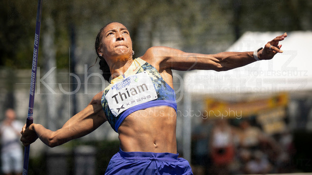Multisport Event; Ratingen, 28.06.2026 | RATINGEN, GERMANY - JUNE 28, 2026 : Nafissatou Thiam (BEL / Belgium) competing in the heptathlon’s javelin throw during the Multisport Event at Stadion Ratingen on June 28, 2026 in Ratingen, Germany.