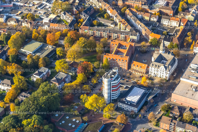 Gladbeck221005684 | Luftbild, Rathaus, Stadtsparkasse Gladbeck Hochhaus, Gladbeck, Ruhrgebiet, Nordrhein-Westfalen, Deutschland