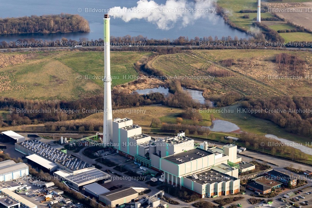 Luftbild Kamp-Lintfort-8334 | Luftbildfotografie Kraftwerksanlagen des Heizkraftwerkes der Müllverbrennungsanlage Abfallentsorgungszentrum Asdonkshof Graftstraße in Kamp-Lintfort - Realisiert mit Pictrs.com