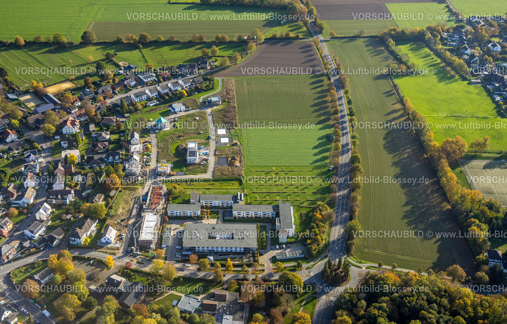 Kamen221015036 | Luftbild, Neues Baugebiet Pastoratsfeld, Klimaschutzsiedlung am Kiebitzweg, Altenzentrum Peter and Paul, Methler, Kamen, Ruhrgebiet, Nordrhein-Westfalen, Deutschland