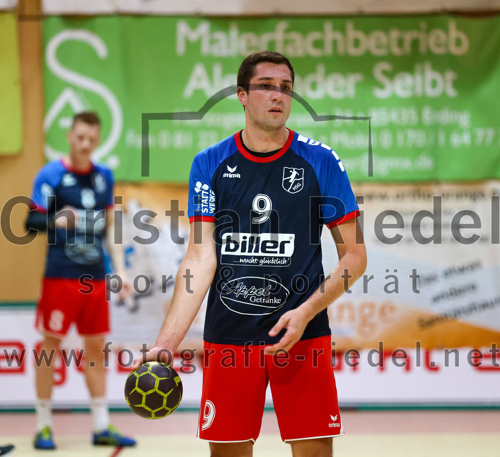 2022-09-24_063_SpVgg_Altenerding_gegen_HSG_Freising-Neufahrn | Erding, Deutschland, 24.09.2022:
Handball, Bezirksoberliga Männer 2022 / 2023, 2. Spieltag, SpVgg Altenerding gegen HSG Freising-Neufahrn, Endergebnis: 18:26

Alexander Heldner (HSG Freising-Neufahrn, #9)

Foto: Christian Riedel / fotografie-riedel.net