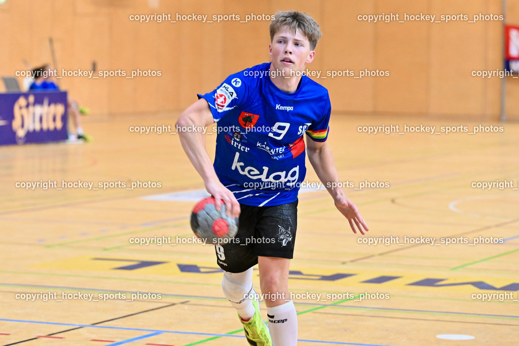 SC Ferlach vs. ALPA HC Hard | #9 SAGER Nico SC Ferlach, SC Ferlach vs. ALPA HC Hard, SC Ferlach vs. ALPA HC Hard am 30.04.2024 in Ferlach (Ballspielhalle Ferlach), Austria, (Photo by Bernd Stefan)