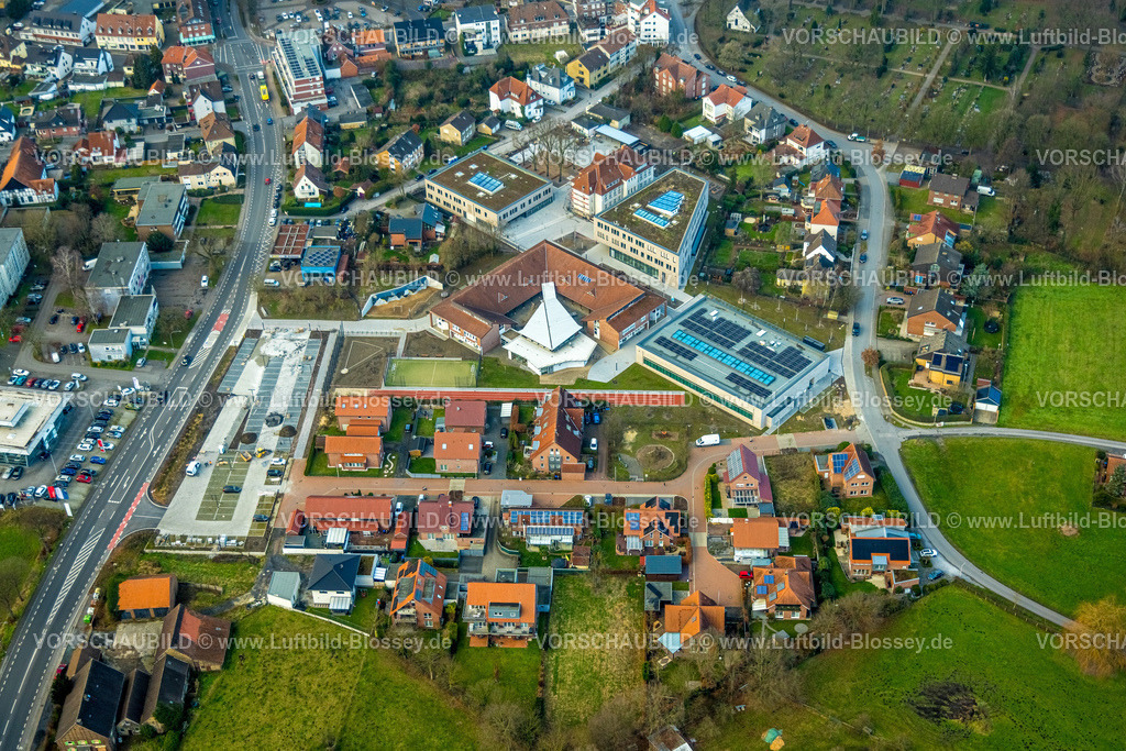 Hamm241201086 | Luftbild, Baustelle Arnold-Freymuth-Gesamtschule, An der Falkschule, Stadtbezirk Herringen, Hamm, Ruhrgebiet, Nordrhein-Westfalen, Deutschland